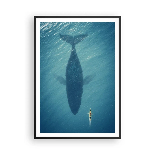 Affisch i svart ram - Möte på havet - 70x100 cm