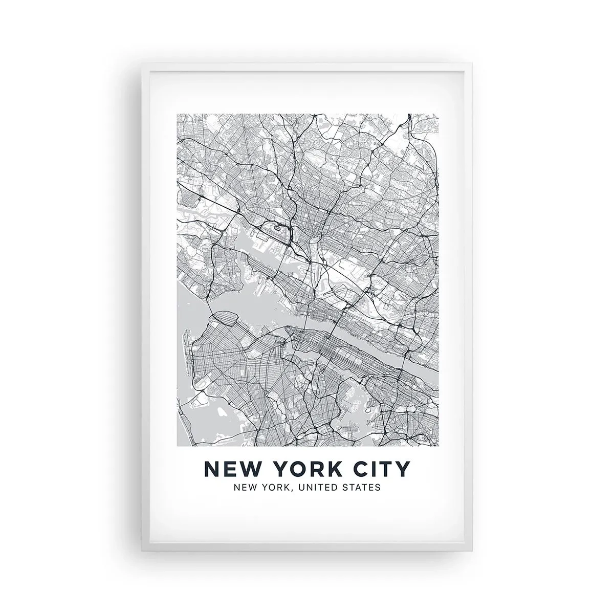 Affisch i vit ram - Metropolens anatomi - 61x91 cm