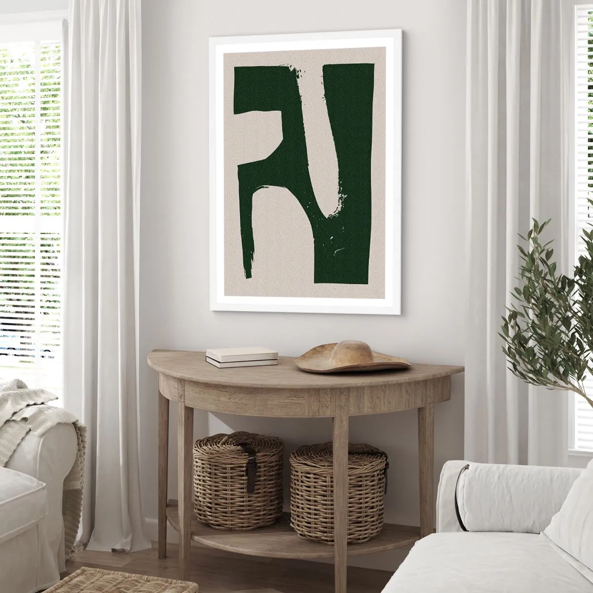 Affisch i vit ram - Vikar av vitt - 70x100 cm