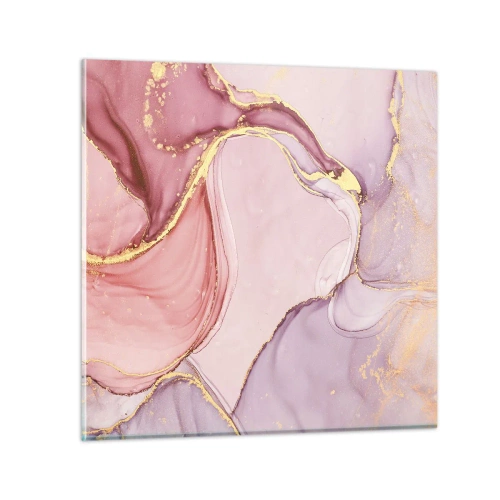 Glastavla - Bild på glas - Färgernas smek - 50x50 cm
