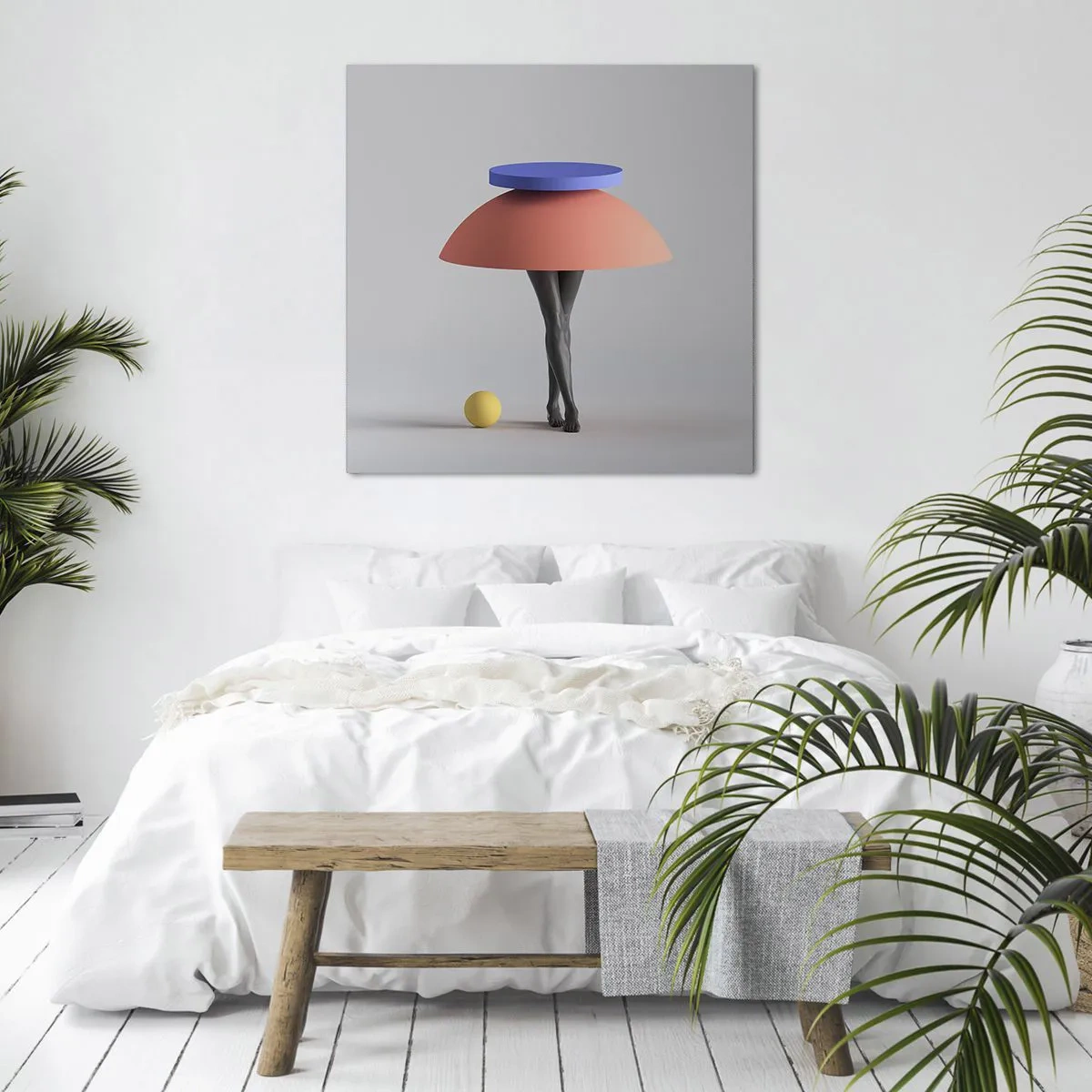 Canvastavla - Bild på duk - Surrealistisk komposition - 40x40 cm