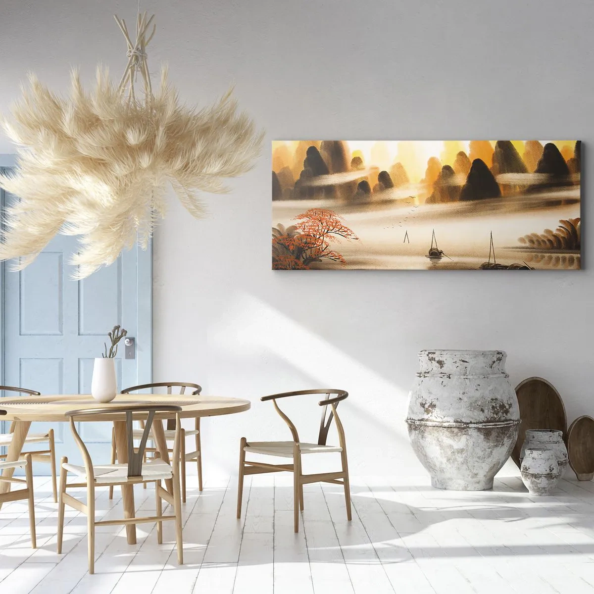 Canvastavla - Bild på duk - Längre bort än Fjärran Östern - 90x30 cm