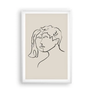 Affisch i vit ram - Och enighet har blivit - 61x91 cm