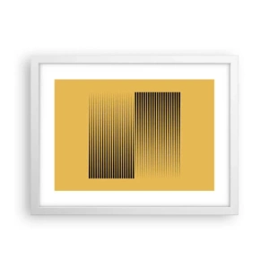 Affisch i vit ram - Motsatsernas kvadrat - 40x30 cm