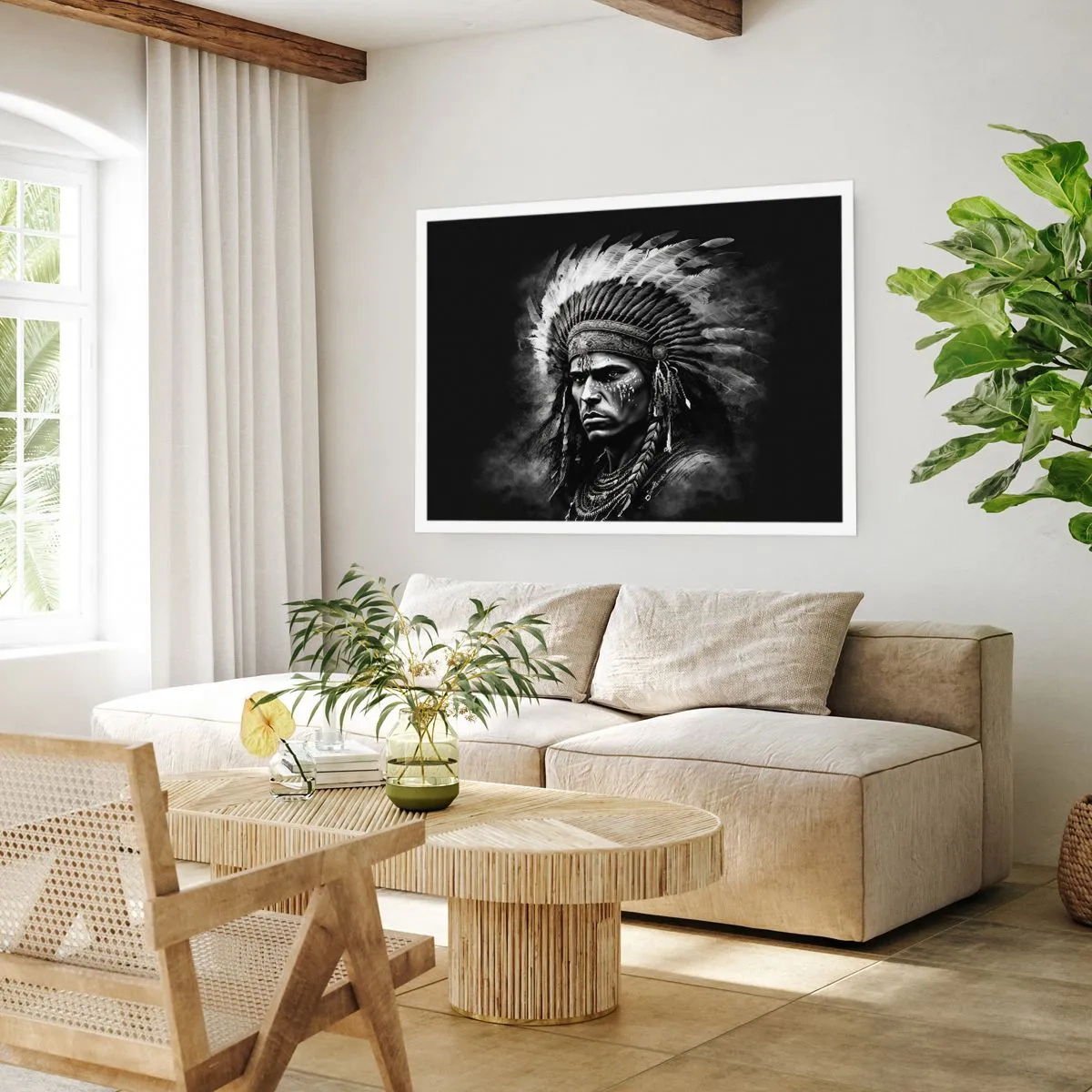 Affisch - Hövding och krigare - 91x61 cm