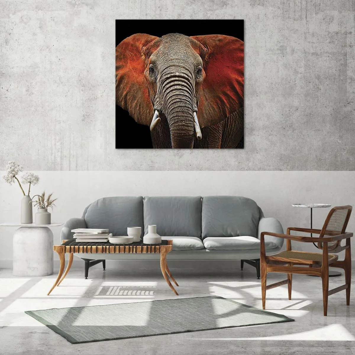 Glastavla - Bild på glas - Jag är vild, och du? - 50x50 cm