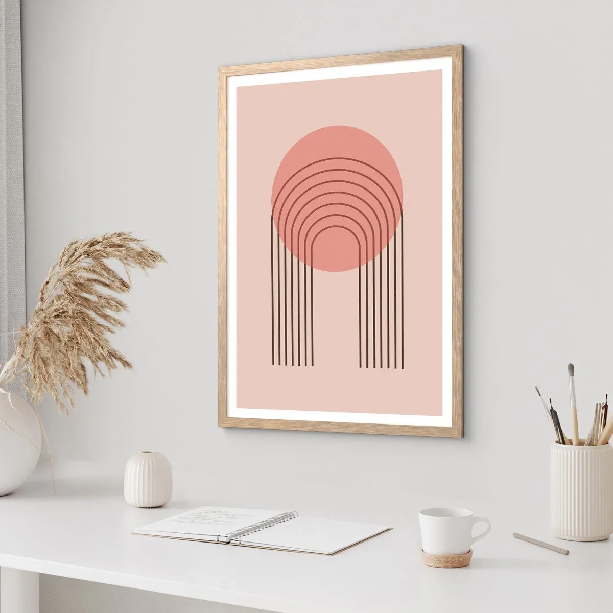 Affisch i ram av ljusek - Ostoppad attraktionskraft - 50x70 cm