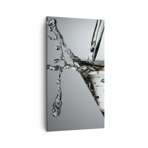Canvastavla - Bild på duk - Vid glasets kant - 45x80 cm