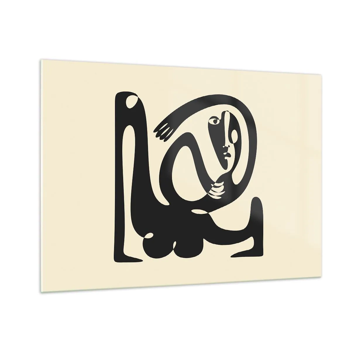 Glastavla - Bild på glas - Nästan Picasso - 100x70 cm