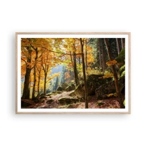 Affisch i ram av ljusek - Dags att vila - 100x70 cm