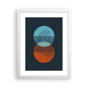 Affisch i vit ram - Astronomisk fantasi - 30x40 cm