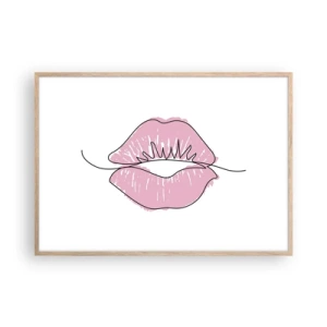 Affisch i ram av ljusek - Redo att kyssas? - 100x70 cm