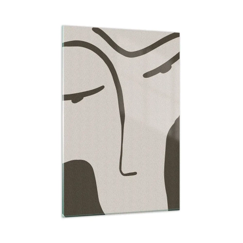 Glastavla - Bild på glas - Som från en målning av Modigliani - 80x120 cm