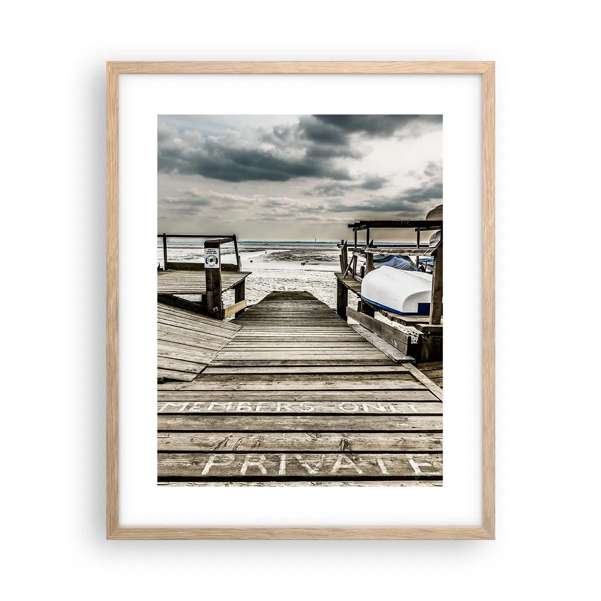 Affisch i ram av ljusek - Stranden i norr - 40x50 cm