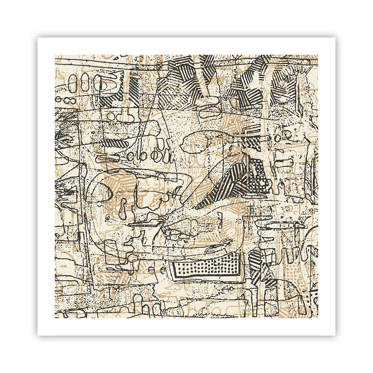 Affisch - Väntar på avkodning - 60x60 cm