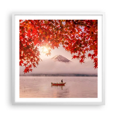 Affisch i vit ram - I japansk stämning - 60x60 cm