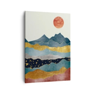 Canvastavla - Bild på duk - Världens tvärsektion - 50x70 cm
