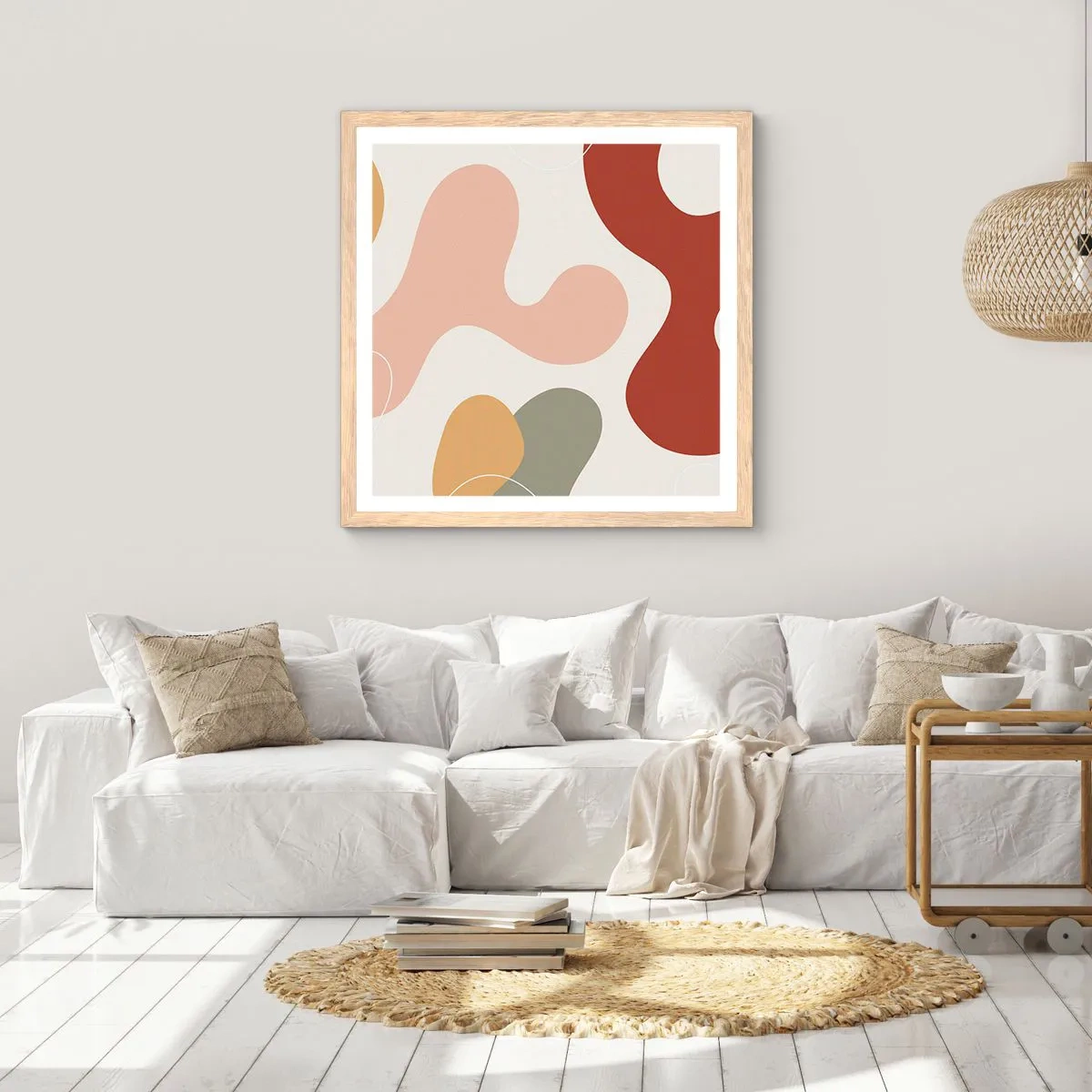 Affisch i ram av ljusek - Ornamental zig-zack? - 40x40 cm