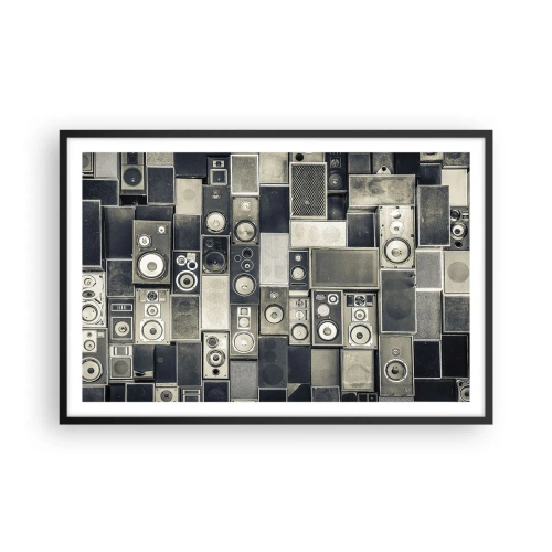 Affisch i svart ram - Allt väl - 91x61 cm