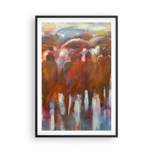 Affisch i svart ram - Jämna i regn och dimma - 61x91 cm