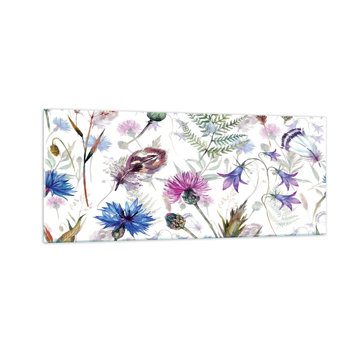 Glastavla - Bild på glas - Polska örter - 100x40 cm