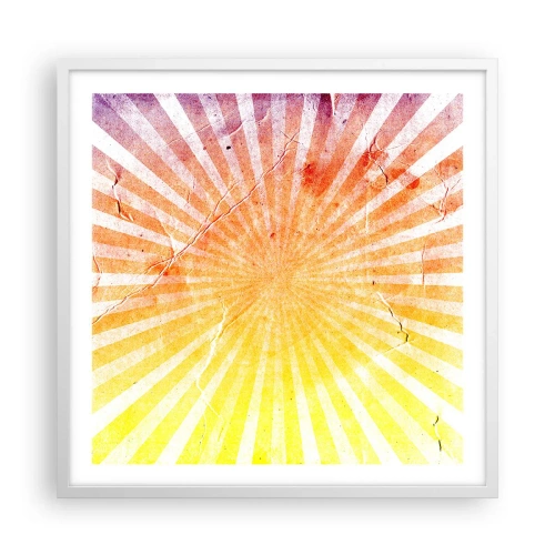 Affisch i vit ram - Solupp- och nedgångar - 60x60 cm
