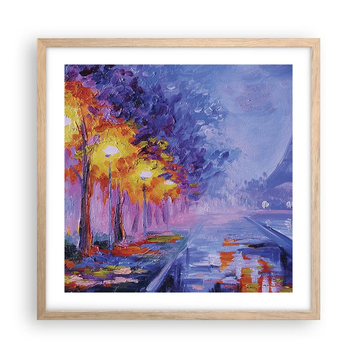 Affisch i ram av ljusek - Drömpromenad - 50x50 cm