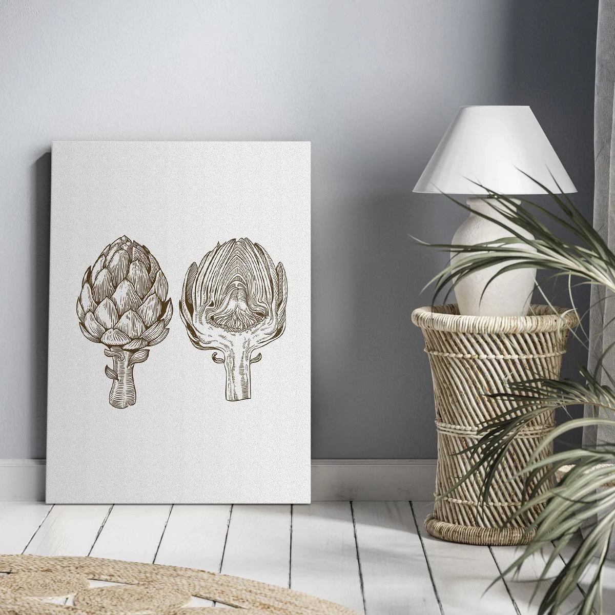 Canvastavla - Bild på duk - Anatomilektion - 65x120 cm