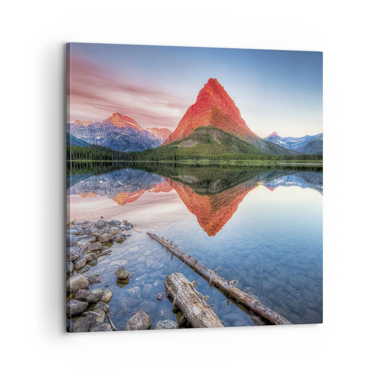Canvastavla - Bild på duk - Glöd och kyla - 60x60 cm