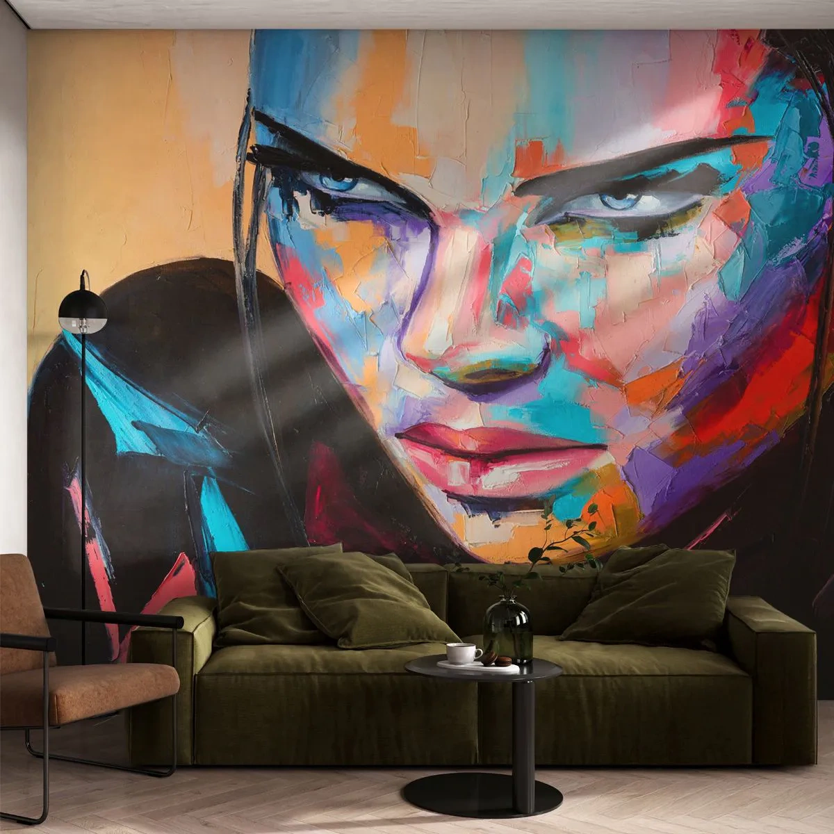 Fototapet Premium Sand - Vilt hjärta - Kvinna, Porträtt av en kvinna, Flicka - 300x210 cm