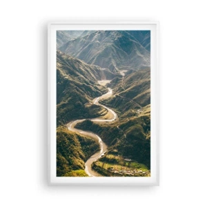 Affisch i vit ram - Direkt från fjällens hjärta - 61x91 cm