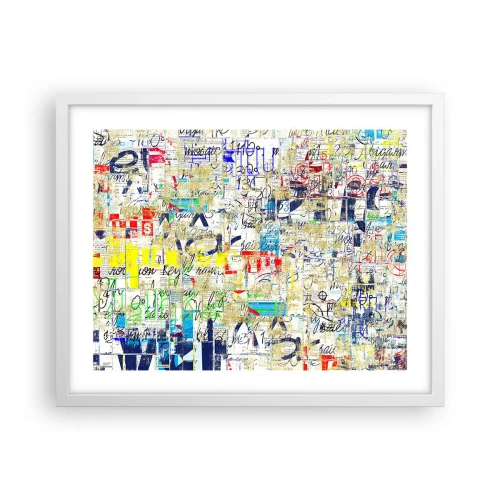 Affisch i vit ram - Helt enkelt gläder ögonen - 50x40 cm