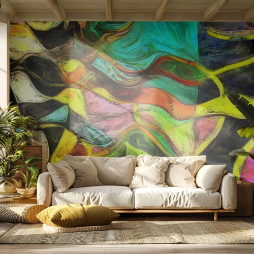 Fototapet Premium Canvas - Rörelse är liv - Abstraktion, Bit, Målning - 300x210 cm