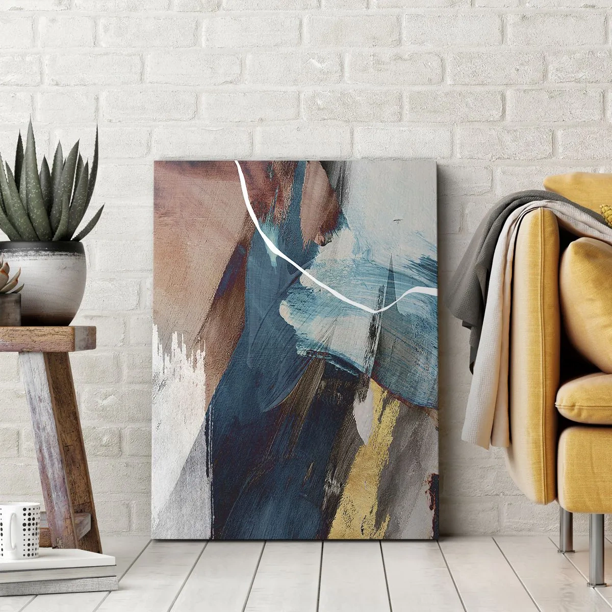Canvastavla - Bild på duk - Med styrka och energi - 65x120 cm