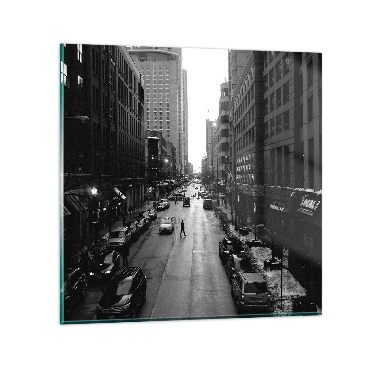 Glastavla - Bild på glas - Nästa dag som varje dag - 50x50 cm