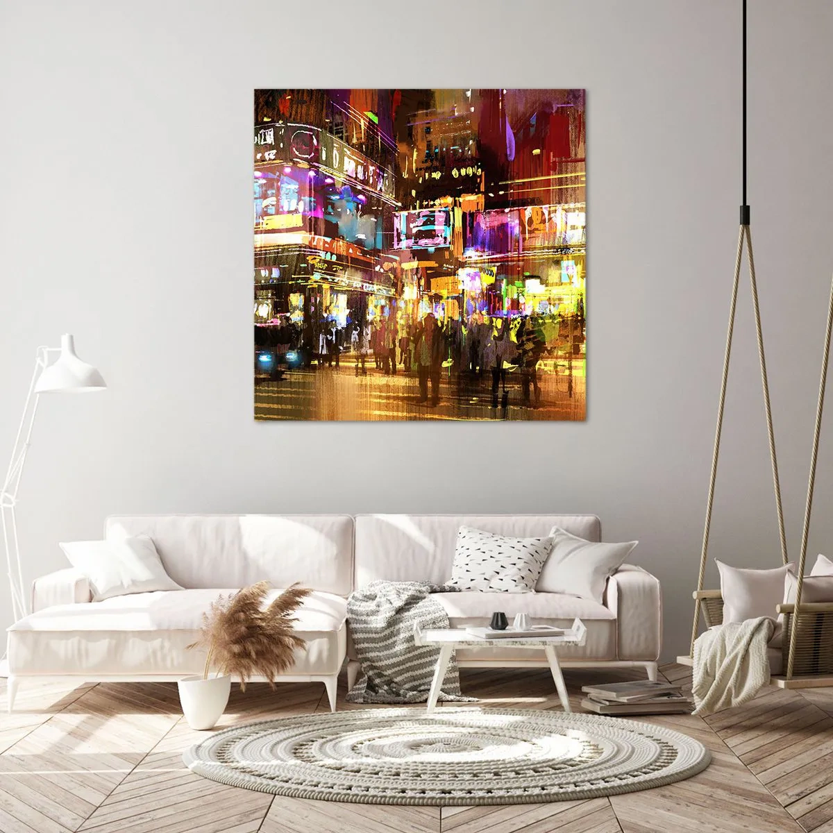 Canvastavla - Bild på duk - I ljushavet - 70x70 cm
