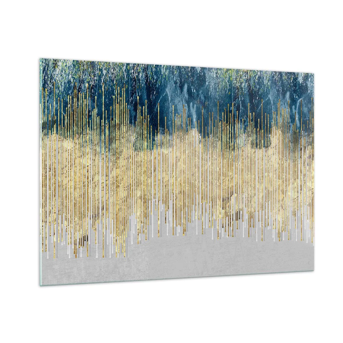 Glastavla - Bild på glas - Förgylld gräns - 100x70 cm