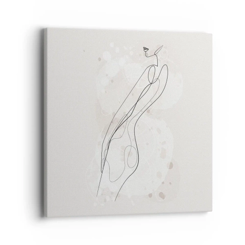 Canvastavla - Bild på duk - Blicken går vilse - 40x40 cm