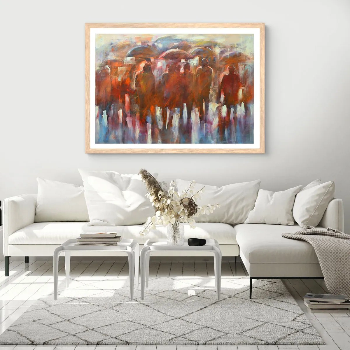 Affisch i ram av ljusek - Jämna i regn och dimma - 100x70 cm