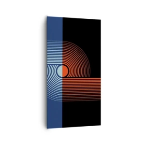 Canvastavla - Bild på duk - I en geometrisk kläm - 65x120 cm