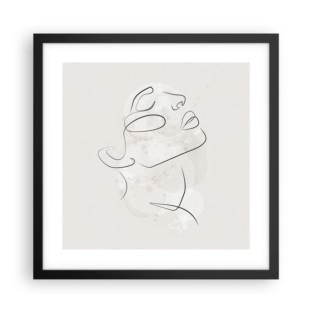 Affisch i svart ram - Drömmens kontur - 40x40 cm