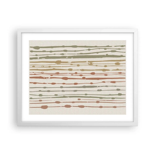 Affisch i vit ram - Musikalisk färgnotation - 50x40 cm