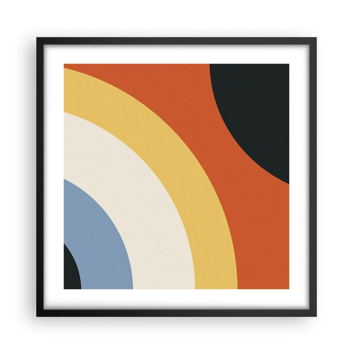 Affisch i svart ram - Mot varandra - 50x50 cm