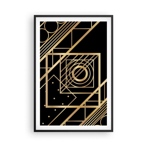 Affisch i svart ram - Gyllene geometri - 61x91 cm