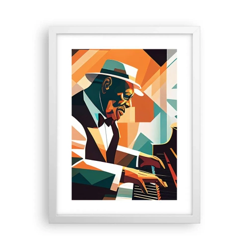 Affisch i vit ram - Allt som är jazz - 30x40 cm