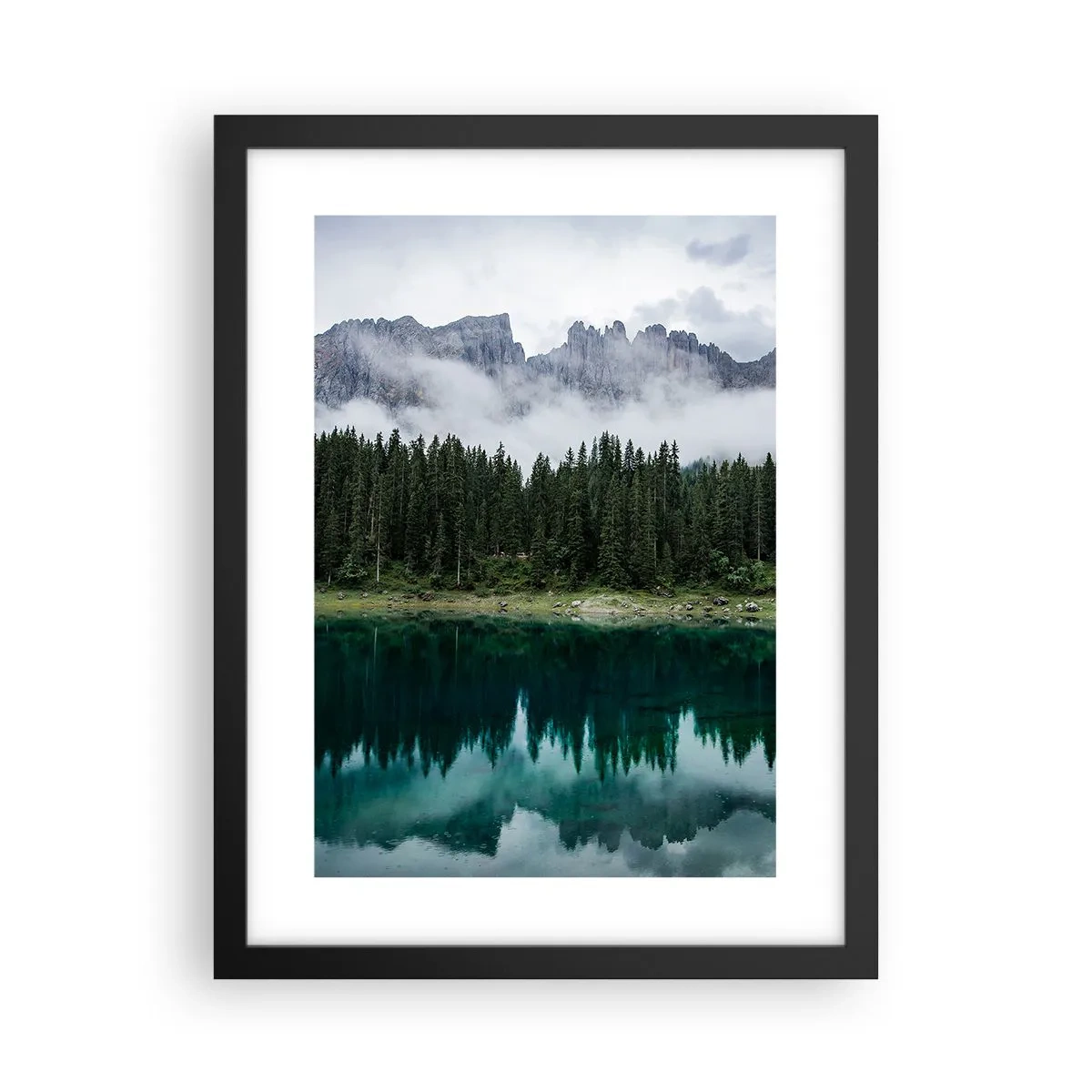 Affisch i svart ram - Tyst, tyst, väck inte sovande vatten... - 30x40 cm