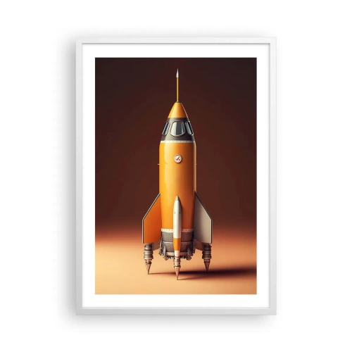 Affisch i vit ram - Det börjar med en dröm - 50x70 cm