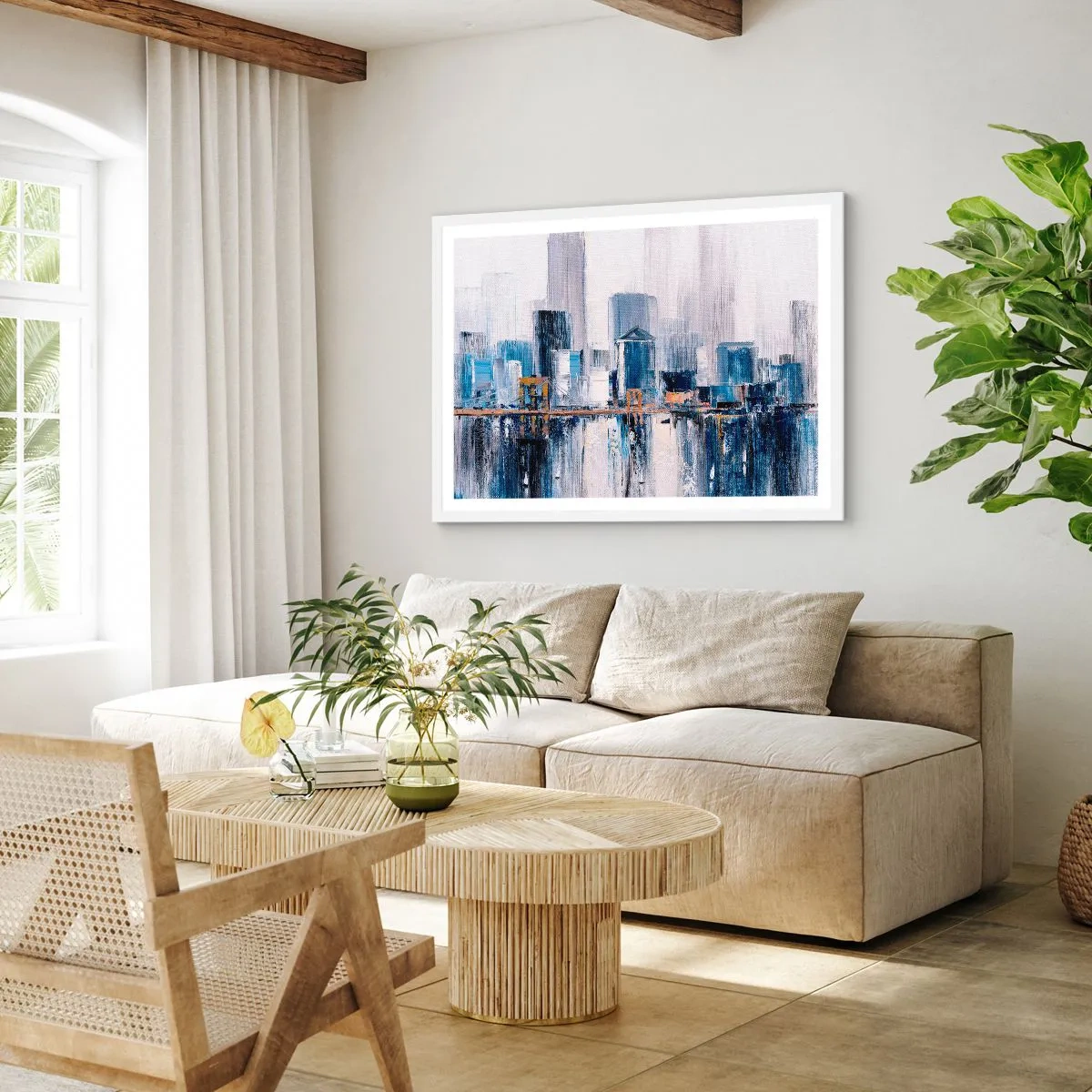 Affisch i vit ram - New York-impression - 70x50 cm