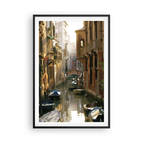 Affisch i svart ram - På en gränd i Venedig - 61x91 cm