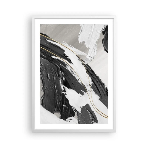 Affisch i vit ram - Storslagen abstraktion - 50x70 cm